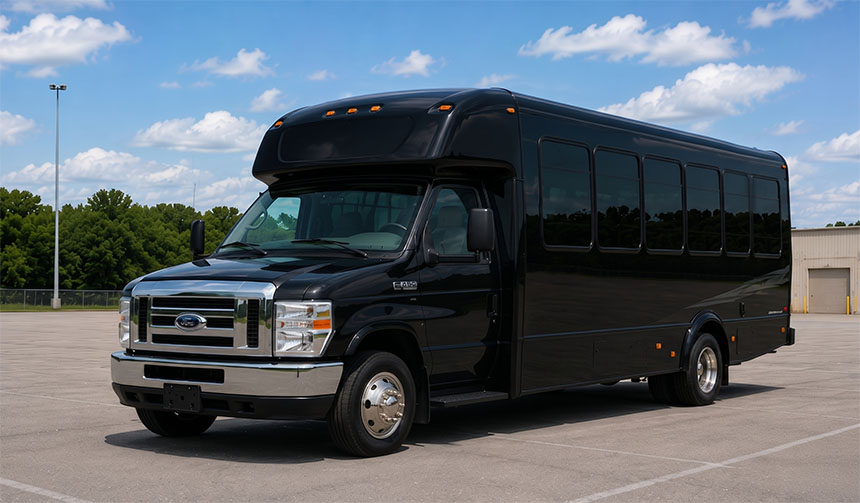 20-passenger minibus available for charter in Tyler, TX